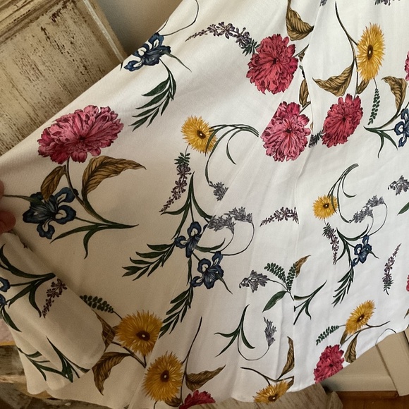 NWT ELLIE TAHARI Waist Linen Blend V-neck French Garden Midi Dress With Tie - Picture 11 of 11